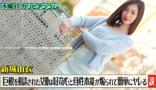 水曜日のカリビアンコム ~チンコがデカくて悩んでいると相談された女優は好奇心と母性本能が煽られて簡単にヤレる説~ 新城由衣
